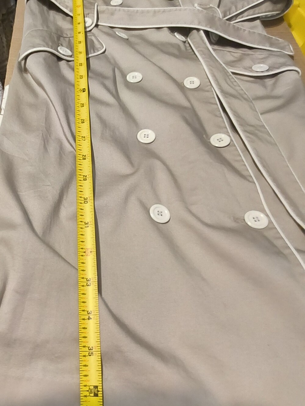 Calvin Klein Sleeveless Trench Dress Sz 8 Beige Belted Midi Dress Quite Luxury - Picture 7 of 12